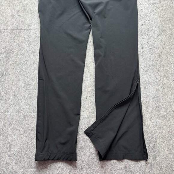 Adidas Windbreaker Track Pants Men S Black 31" Ankle Zip Stretch Tapered - Picture 9 of 16